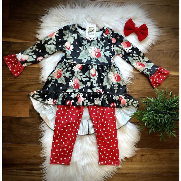 WelliKate Other - Wellington Designs Merry & Bright Hi-Low Pants Set, Sz 7/8